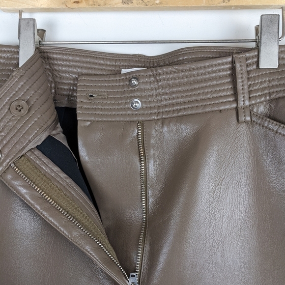 WILFRED Aritzia Funk Pant faux leather high rise size 6 - Picture 8 of 12
